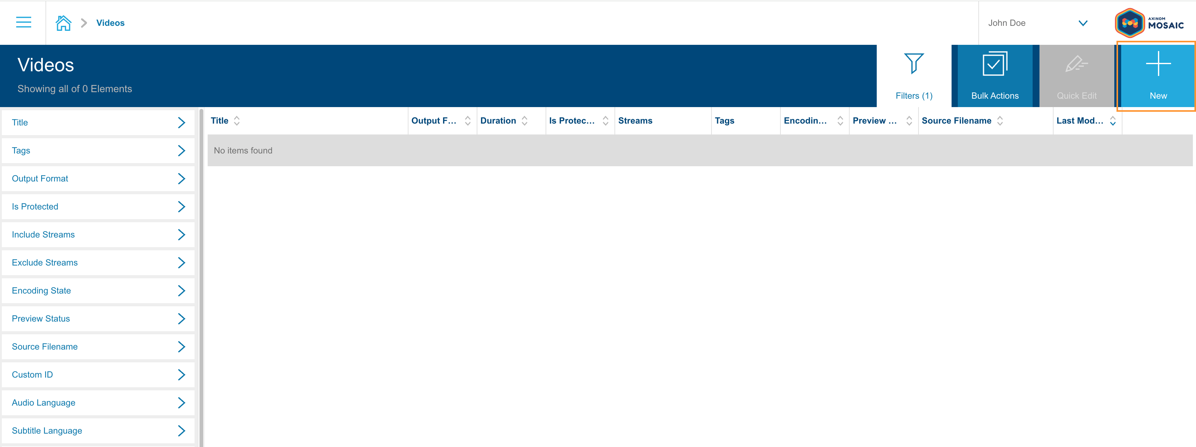 quickstart-new-video